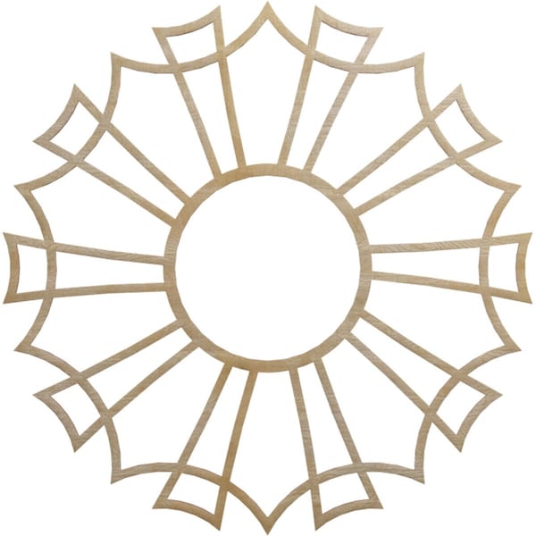 Ekena Millwork Augustus Wood Fretwork Pierced Ceiling Medallion, Hickory, 30"OD x 10 1/2"ID x 3/8"T CMWP30X30X0375AUHI - main